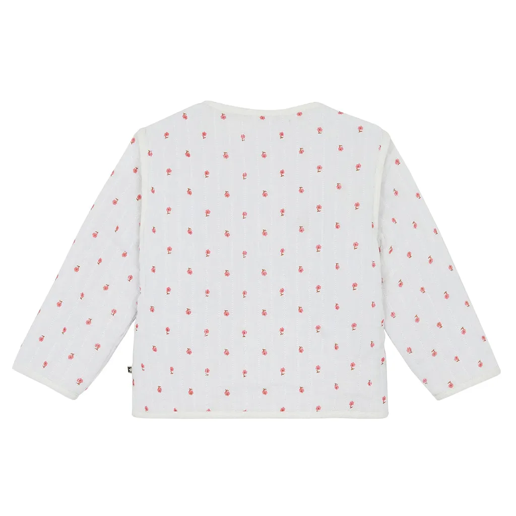 Bonton Child Girl Louane Jacket Ecru Cream Floral