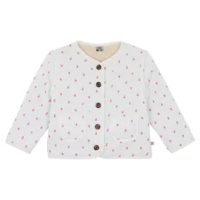 Bonton Child Girl Louane Jacket Ecru Cream Floral