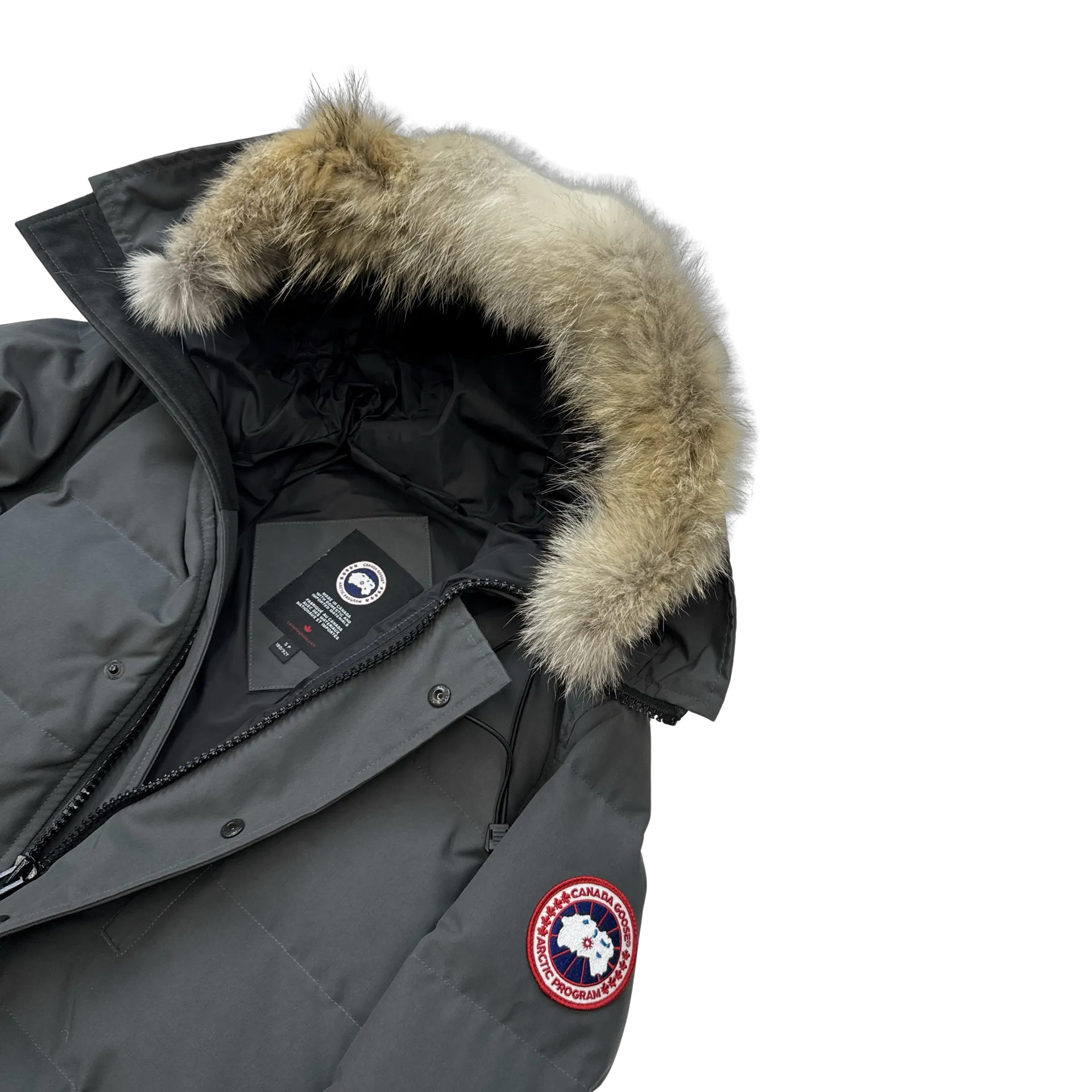 Canada Goose Grey Slate Carson Parka Jacket - Small
