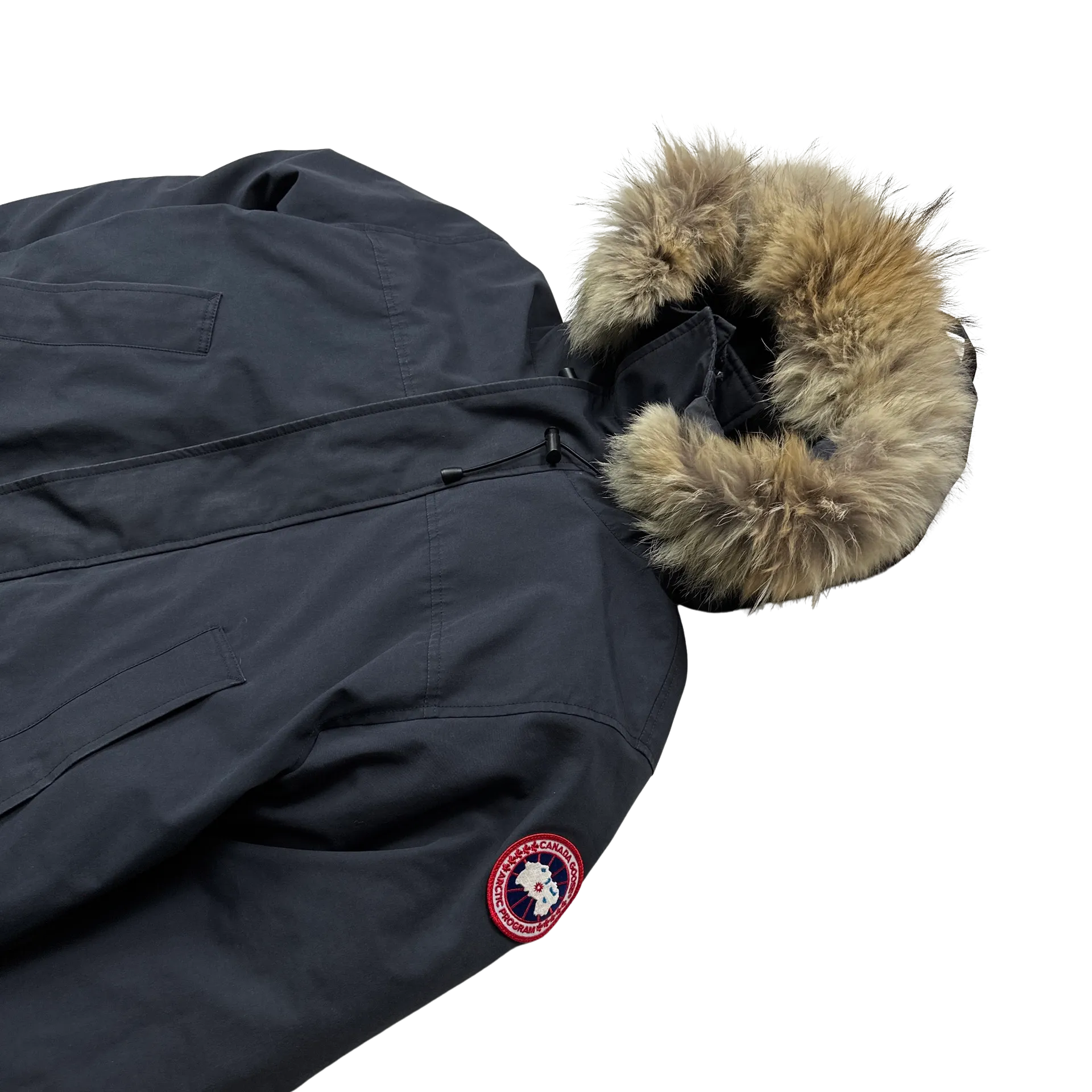 Canada Goose Navy Down Filled Parka Jacket - Large
