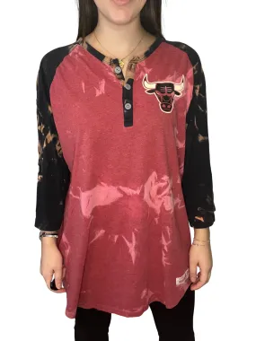 Chicago Bulls Bleached Henley Tee