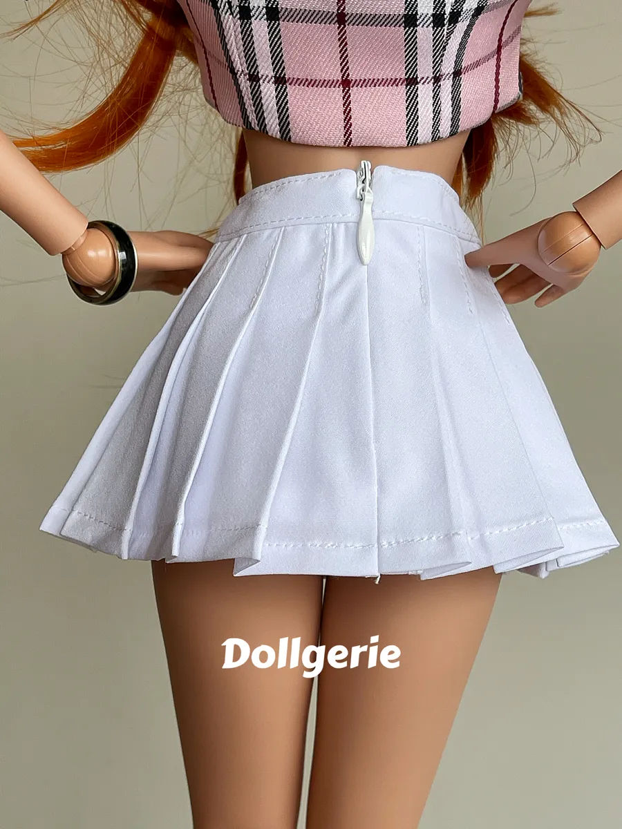 High-Rise Pleated White Mini Skirt for SmartDoll / DD3
