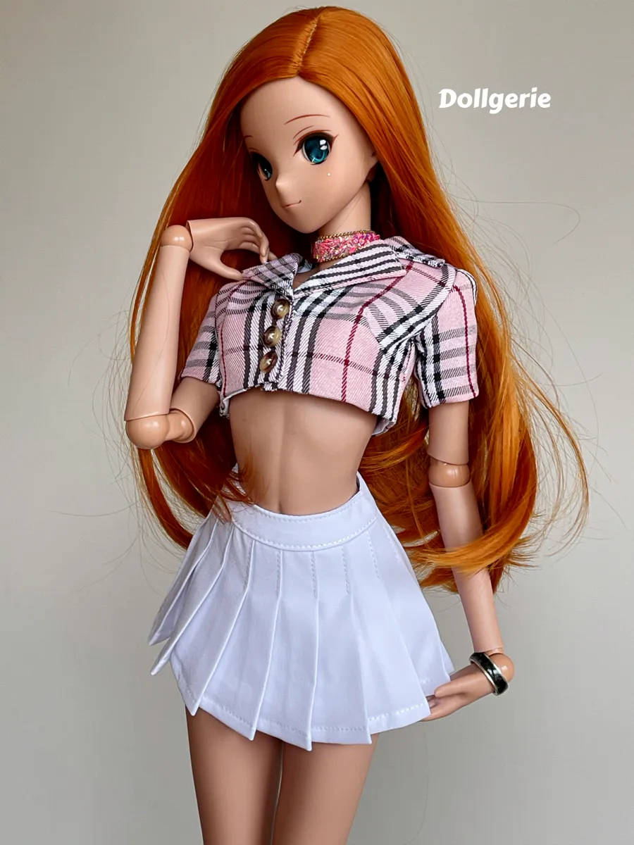 High-Rise Pleated White Mini Skirt for SmartDoll / DD3