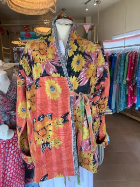 Kimono  Kantha textiles no5 boho  jacket flower 🌺 power