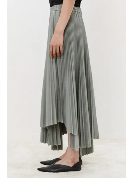 MEIMEIJ - PLEATED ASYMETRICAL HEM SKIRT