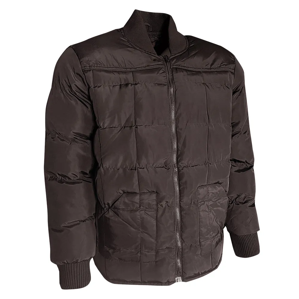 Men's Jacket Quilted Puffer Padded Insulated Warm Heavyweight Bomber Coat VAQ