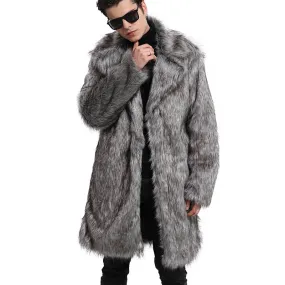 Men's Mid-length Faux Fur Warm Coat Men's Mid-length Faux Fur Warm Coat
