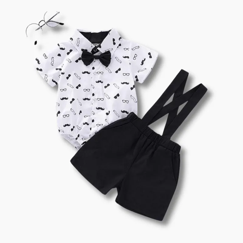Moustache Overalls Set