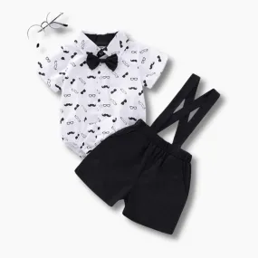Moustache Overalls Set