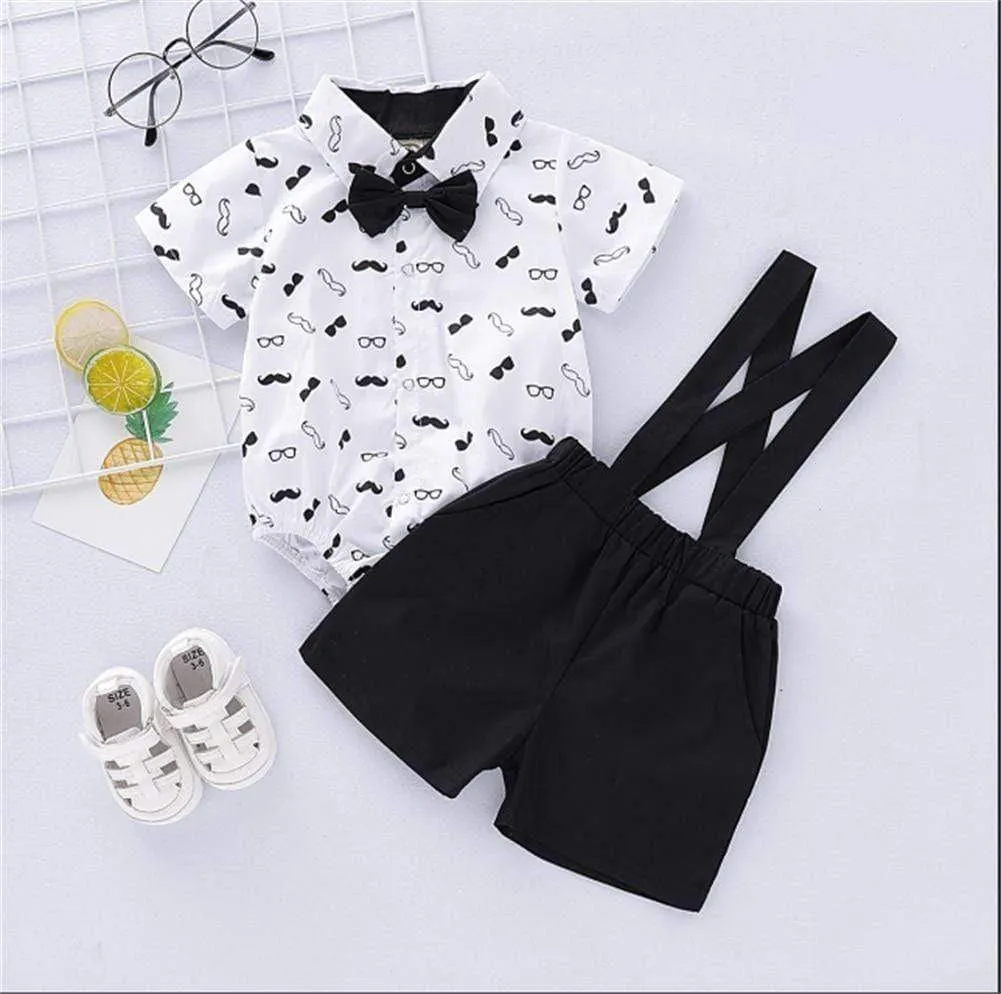 Moustache Overalls Set