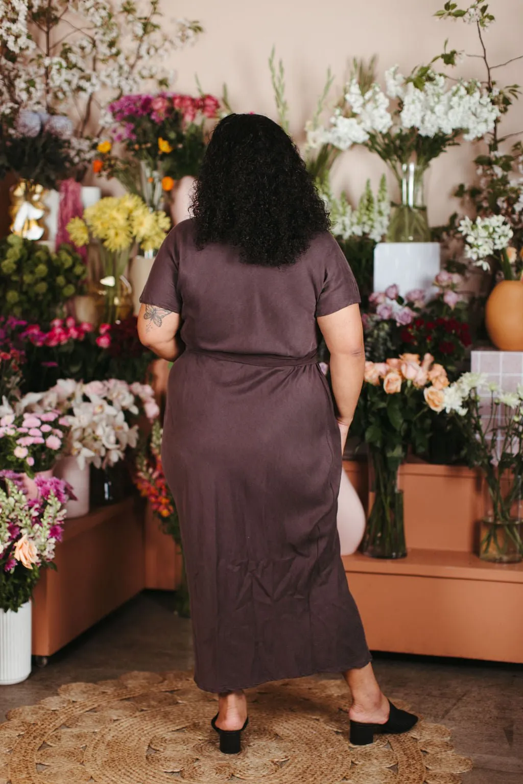 Omnia Capsleeve Wrap Dress - Size 20
