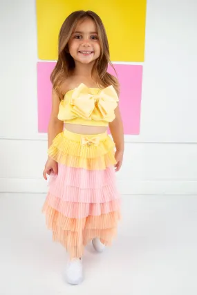Pandora Tiered Pleated Skirt