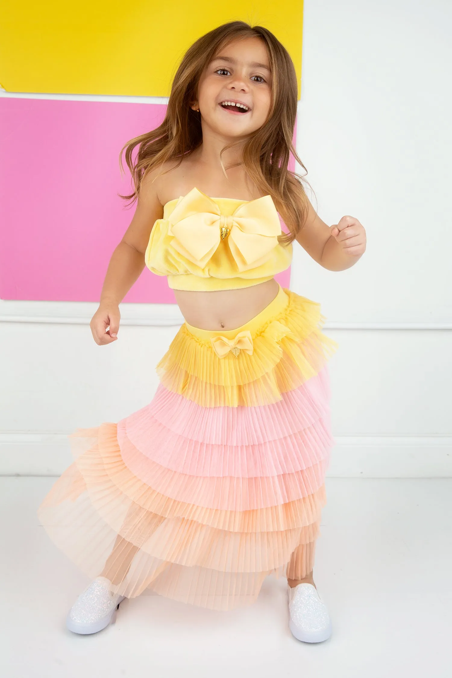 Pandora Tiered Pleated Skirt