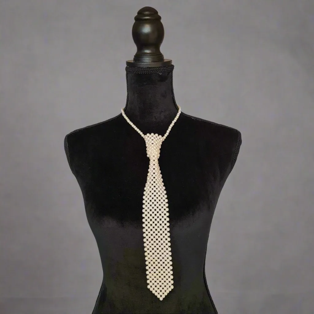Perlu Drauge White Office Punk Style Neck Tie