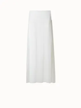 Pleated Midi Skirt in Lined Techno Grid