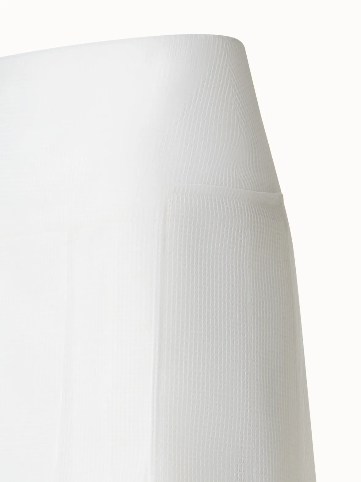 Pleated Midi Skirt in Lined Techno Grid
