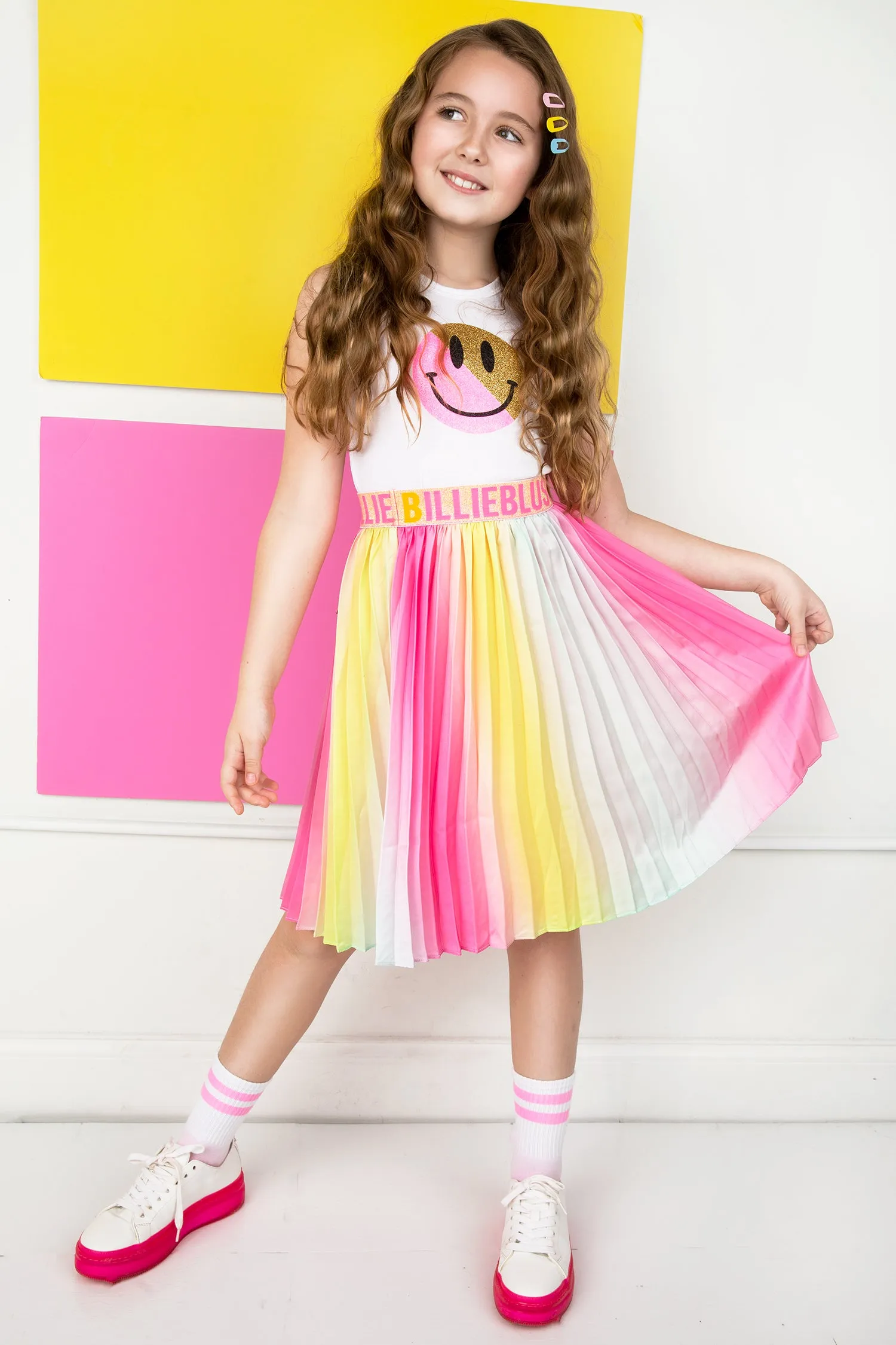Pleated Rainbow Skirt