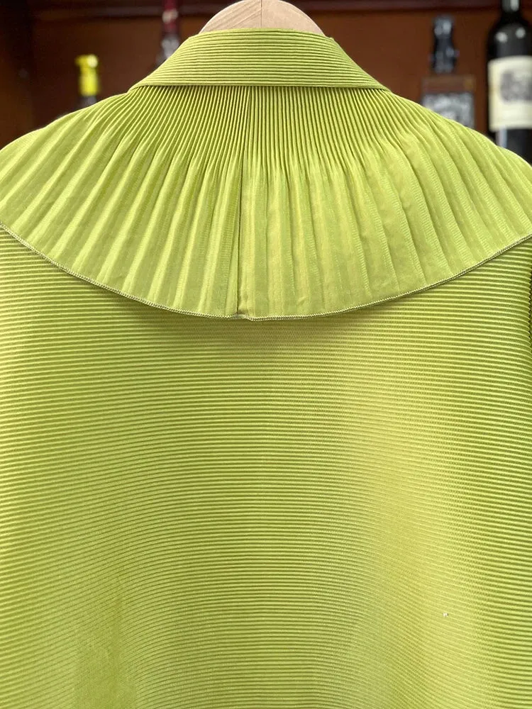 Pre Order:  Solid Pleated Drawstring Cardigan