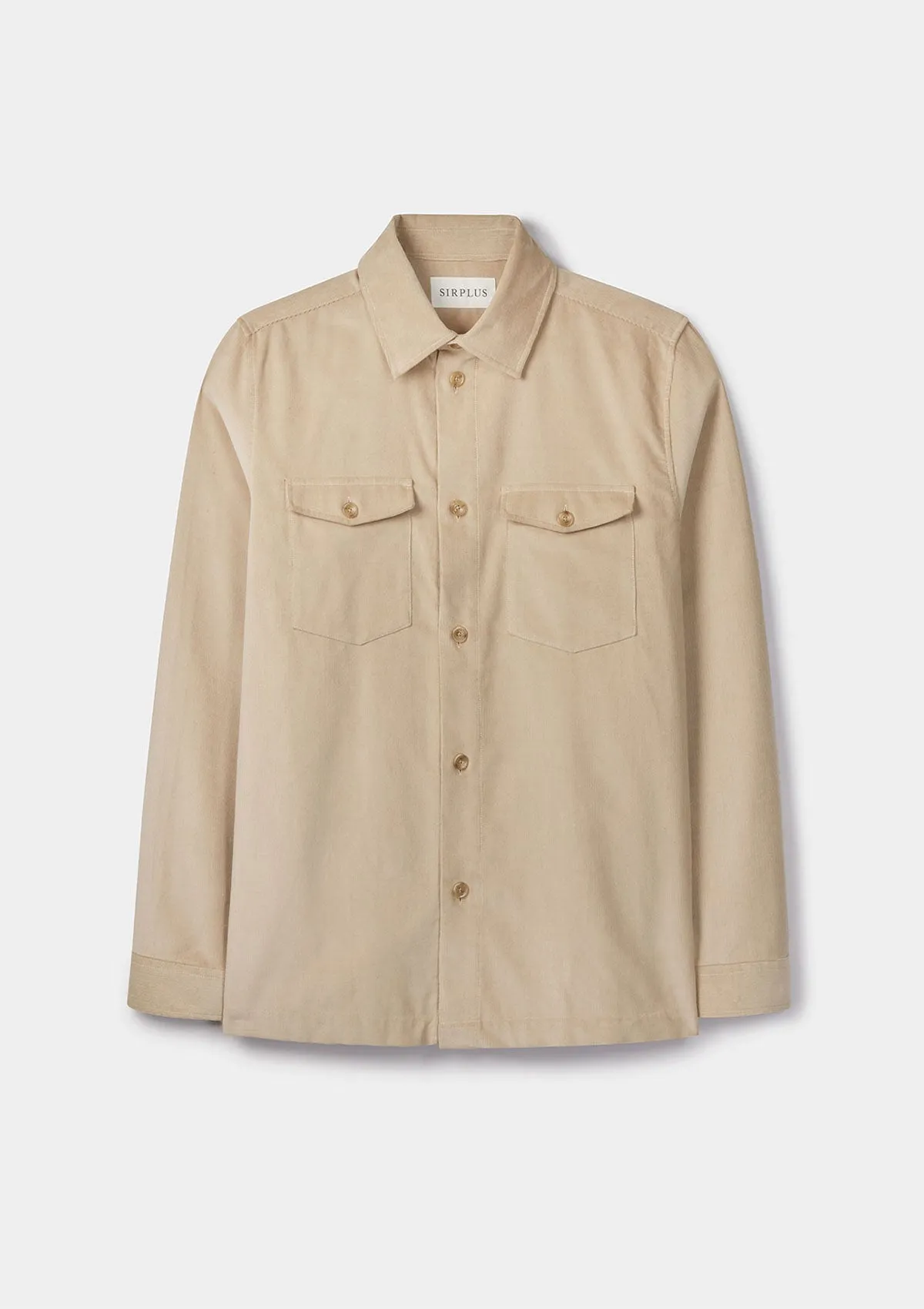 Sand Cotton Corduroy Overshirt