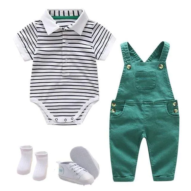 Striped Romper Set