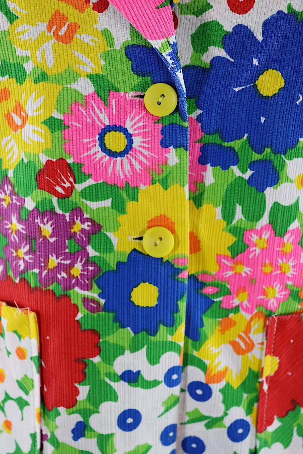 Vintage 1960s Floral Print Blazer Jacket