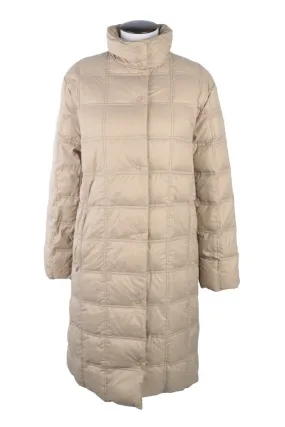 Women's Vintage MONCLER Beige Long Down Puffer Quilted Coat Jacket Size 3