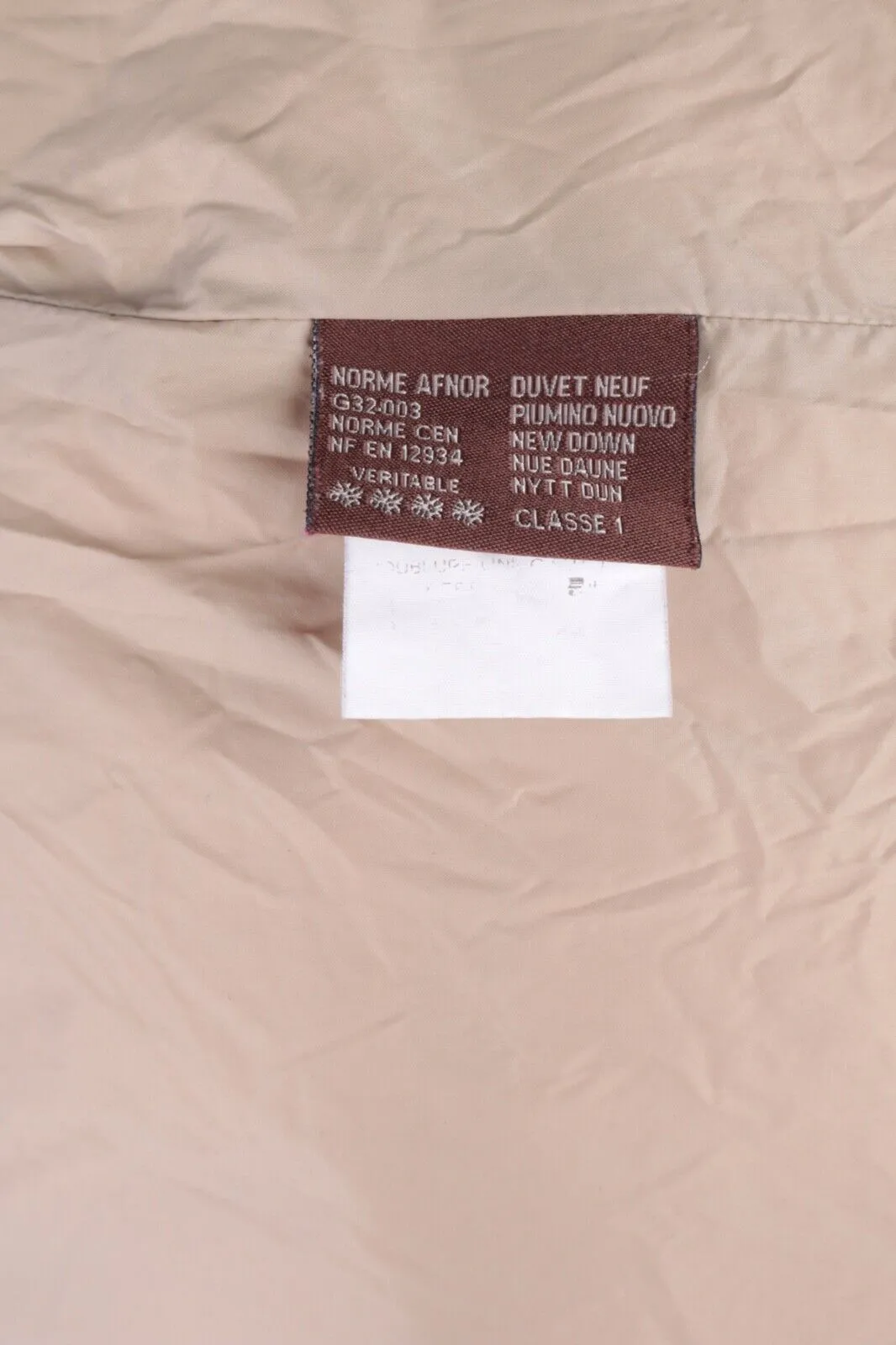 Women's Vintage MONCLER Beige Long Down Puffer Quilted Coat Jacket Size 3